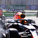 Max Verstappen's Red Bull collided with the Mercedes of Lewis Hamilton